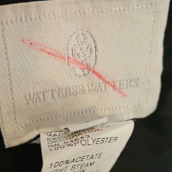 NWT Watters & Watters Black strapless midi cocktail dress size 10 - Picture 8 of 12